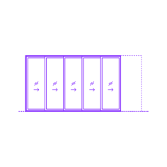 Buildings Sliding Doors Multi Slide Door Pocket 5 Panels Sticker Svg Vector, Free Vectors File
